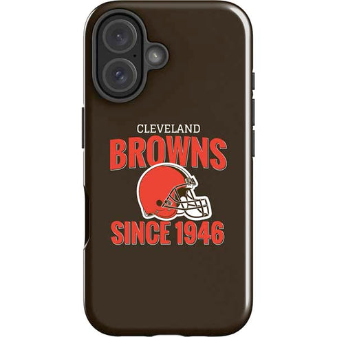 NFL Cleveland Browns Helmet iPhone 16 Plus Impact Case